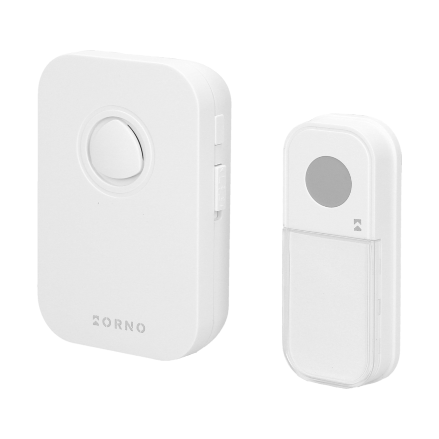FADO DC wireless, battery powered doorbell with learning system, 36 sounds, 80m